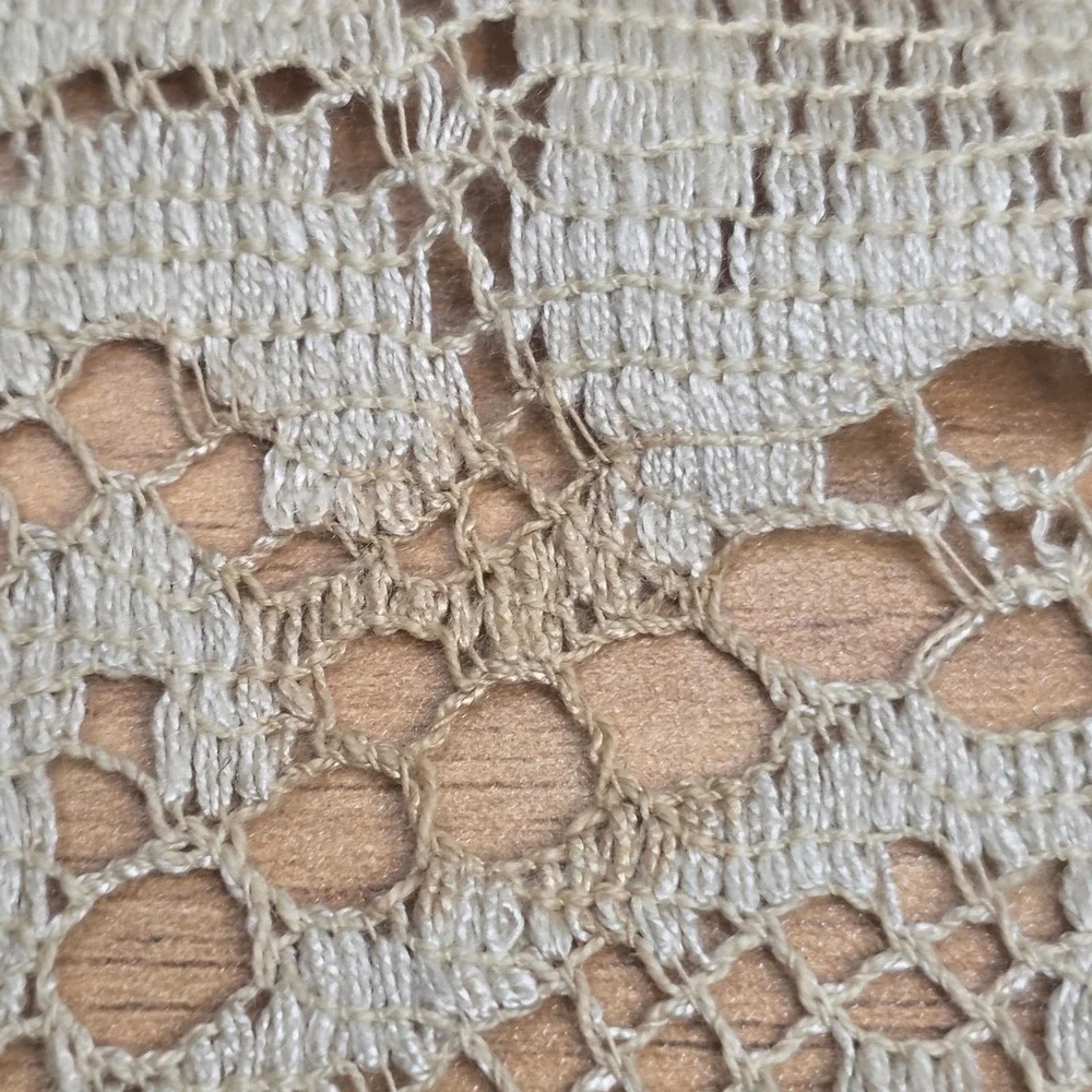 Vtg 1940s Quaker Gala #4200 Lace Tablecloth Color: Egyptian 54x72 USA With Box